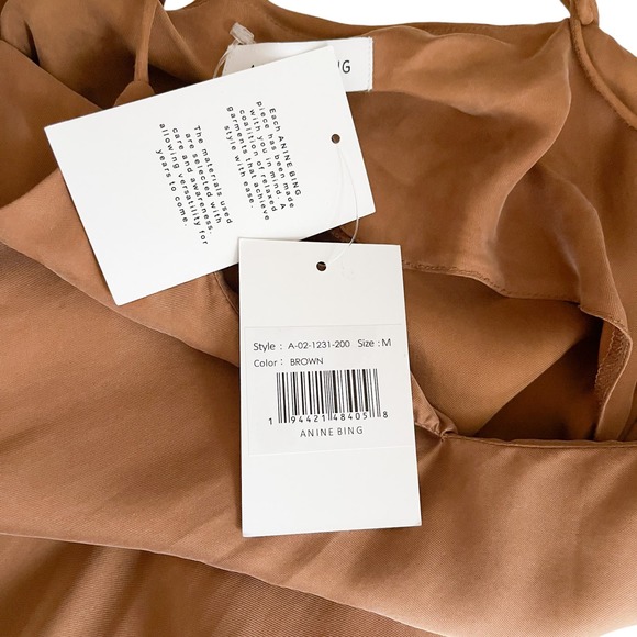 NWT‎ Anine Bing Bay Dress Brown - Picture 10 of 10